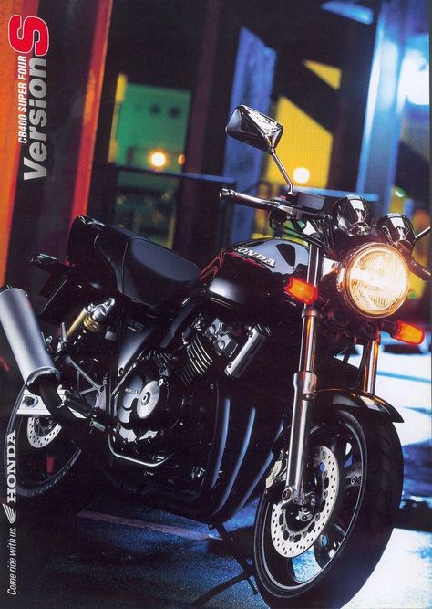 1996_HONDA CB400 Super Four Version S brochure_JAPAN_01 Cb400 Super Four, Super Four, Honda Cb400, Honda Motorcycles, Honda Cbr, Bike, Japan, Vehicles, ? Logo