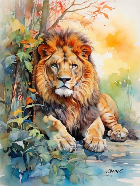 Meaningful Paintings, Animal Paintings Acrylic, Lion Sketch, Large Abstract Art, Animal Illustration Art, Lion Painting, Cat Art Illustration, Animal Portraits Art, Big Cats Art