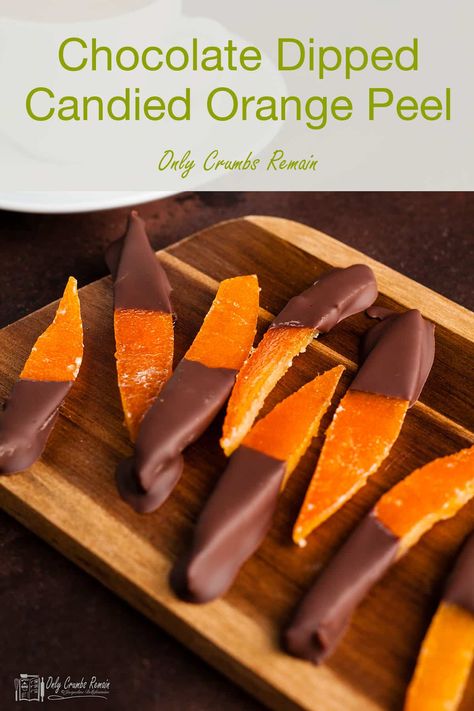 Carmel Chocolate, Candied Orange Slices, Dark Chocolate Orange, Orange Dessert, Chocolate Dipped Cookies, How To Temper Chocolate, Chocolate Sticks, Orange Candy, Candied Orange Peel