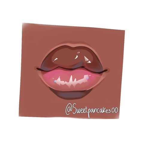 Big juicy lips Puffy Lips Drawing Reference, How To Colour Lips Digitally, Lip Highlight Drawing, How To Draw Lips Digital Art, Brats Lips Drawing, Likelihood_art Lips, Big Lip Drawing, Black Mouth Drawing, Likelihood_art Tutorial