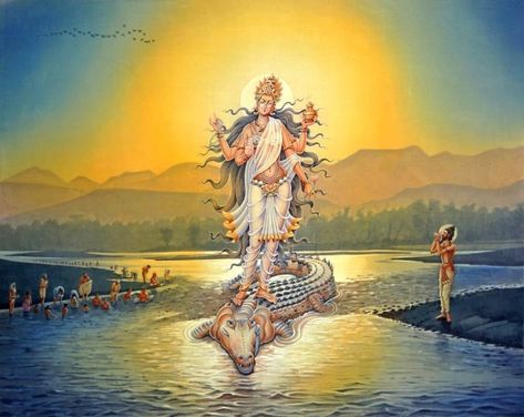 Ganga -The Goddess River | Sagar World Blog Shiv Puran, Ganga River, Kumbh Mela, Saints Of India, Haridwar, Vedic Astrology, Lord Vishnu, Indian Festivals, Varanasi