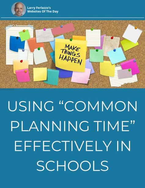 Many schools provide a “common planning time” for teachers to work together. Most schools don’t provide enough – for example, we just have one hour each week. What are the most effective ways to use that limited time? #CultofPedagogyPin Instructional Coaching Tools, Instructional Leadership, Teacher Tricks, Superhero Teacher, Professional Learning Communities, Teacher Motivation, Cult Of Pedagogy, Math Coach, 6th Grade Reading