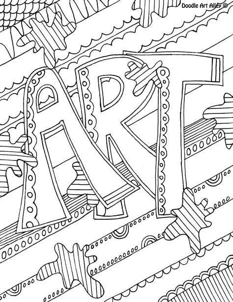 subject covers for folders etc Modele Zentangle, Classe D'art, Art Handouts, Arte Doodle, Art Worksheets, Doodle Coloring, Middle School Art, Arte Pop, Elements Of Art