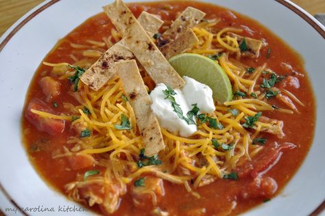 Homemade Tortilla Strips, Mexican Tortilla Soup, Ina Garten Chicken, Best Ina Garten Recipes, Mexican Chicken Soup, Barefoot Contessa Recipes, Mexican Soup Chicken, Black Bean Soup Recipe, Homemade Tortilla