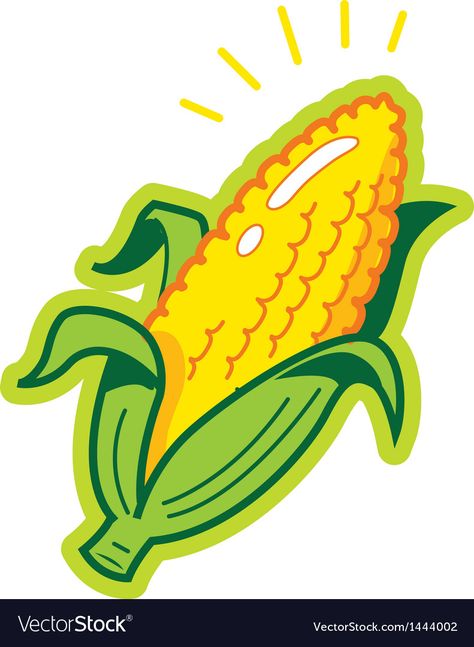 Corn Vector, Cartoon Recipe, Corn Drawing, Frog Logo, Ear Of Corn, Sticker Design Inspiration, 타이포그래피 포스터 디자인, Farm Logo, Ears Of Corn