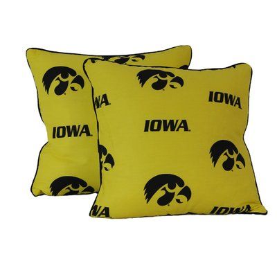 College Covers College Covers' decorative pillows with white cording. Pillows are printed with the all over logo pattern pillows are a perfect fit for the living room or den furniture. NCAA Team: Lowa | College Covers NCAA Throw Pillow NCAA Team: Lowa, Cotton/Polyester/Polyfill/Cotton Blend, Size 16X16" | Wayfair Den Furniture, Linen Comforter, Iowa Hawkeyes, Take A Nap, Square Pillow Cover, Chair Pads, Printed Pillow, Pillow Set, Logo Graphic