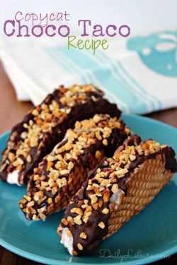 Copycat Choco Taco Recipe from Daily Leisure Chocolate Taco, Choco Taco, Fluff Salad Recipes, Best Ice Cream Maker, Dessert Taco, Taco Recipe, Cold Treats, Creative Desserts, Ice Cream Desserts