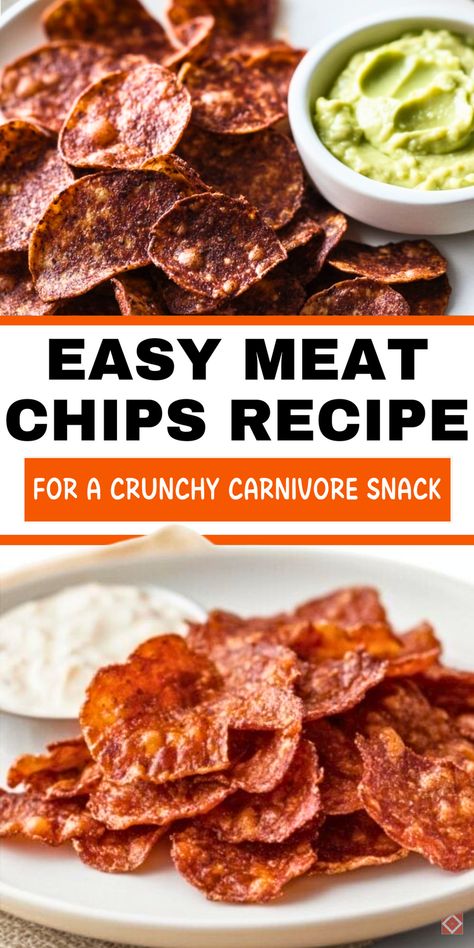 Looking for the ultimate crunch on your carnivore diet? These crispy homemade meat chips are the perfect low-carb snack or appetizer! Easy to make and full of protein, they’re ideal for anyone craving a satisfying crunch. Add this recipe to your collection of carnivore diet recipes & ideas. Save this pin to try later! Homemade Keto Chips, Carnivore Chips Recipe, Carnivore Diet Snacks On The Go, Carnivore Snack Recipes, Protein Chips Homemade, Carnivore Party Food, Carnivore Appetizer Recipes, Carnivore Snacks On The Go, Animal Based Snacks