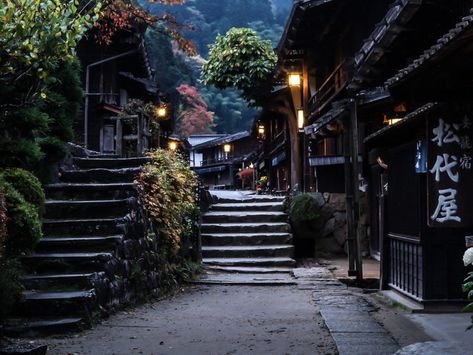 A Pit-Stop in Japan's Time Capsule Post Towns Japan Village, Japan Tourist, Japanese Town, Messy Nessy Chic, Mystical Places, Japan Aesthetic, Aesthetic Japan, Acnh Ideas, Acnh Inspo