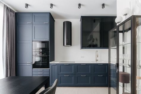 Ikea Blue Kitchen, Kitchen Cabinet Style, Blue Kitchen Cabinets, Future Kitchen, Blue Kitchen, Blue Kitchens, Ikea Kitchen, Minimalist Decor, Summer House