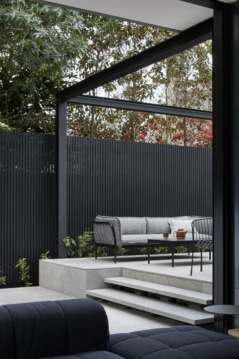 Hidden House by Studio mkn and Eliza Blair Architecture - Project Feature - The Local Project - The Local Project Australian Architecture Residential, Alfresco Ideas Australia, Deck Outdoor Kitchen, Garden Pool Design, Patio Paving, Hidden House, Outdoor Furniture Design, The Local Project, Australian Architecture