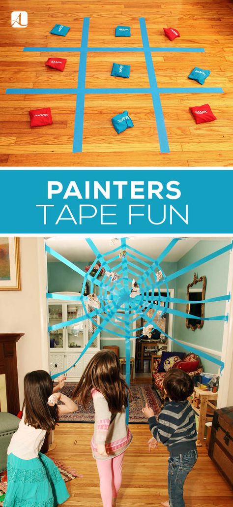 6 Fun Ways to Use Painter's Tape | Inspiration for Painters Tape Activities #afterschool #activities #diy Fun Activities For After School Programs, Pa Day Activities For Kids, After School Enrichment Activities, School Age Games Daycare, School Age After School Activities, School Age Daycare Activities, Elementary Age Activities, Masking Tape Activities For Kids, Out Of School Care Activities