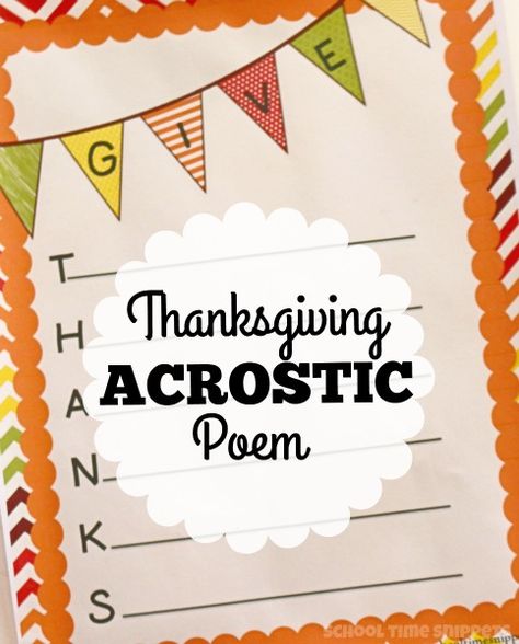 Teach thankfulness and poetry with your kids this Thanksgiving with this printable Give Thanks Acrostic Poem Thanksgiving Acrostic Poem, Acrostic Poem For Kids, High Frequency Word Games, Poem For Kids, Improve Reading Skills, Thanksgiving Writing, Thanksgiving Gratitude, Phonics Rules, Acrostic Poem