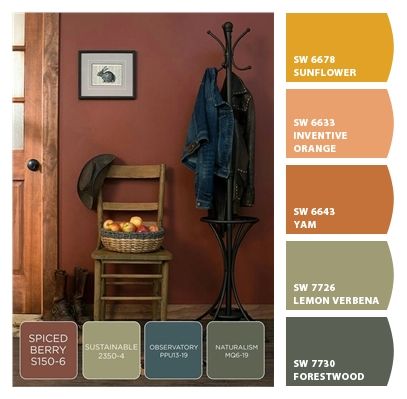 Paint colors from ColorSnap by Sherwin-Williams Behr Paint Colors, Red Living, Colors Wall, Kitchen Wall Colors, Bathroom Paint Colors, Kitchen Paint Colors, Trendy Living Rooms, Room Paint Colors, Brown Living Room