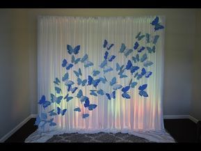 Butterfly Sweet 16, Butterfly Backdrop, Butterfly Themed Birthday Party, Butterfly Theme Party, Butterfly Birthday Theme, Sweet 15 Party Ideas Quinceanera, Sweet 15 Party Ideas, Butterfly Party Decorations, Butterfly Baby Shower Theme