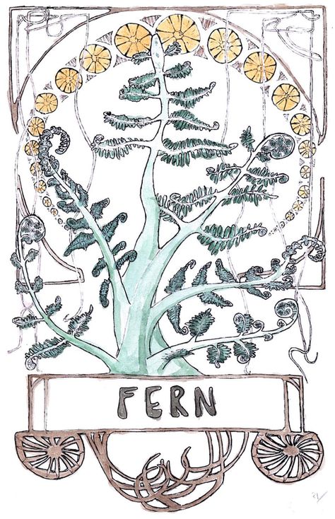 Fern Logo, Moss Mushroom, Fern Moss, Owl Tattoo, Art Nouveau Design, Jellyfish, Fern, Goats, Flamingo