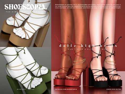 Sims 4 Female Shoes Cc, Heels Cc Sims 4, Sims 4 Cc High Heels, Sims 4 Height Slider Mod, Cc Shoes, Sims 4 Cc Shoes, Sims 4 Game Mods, New Mods, The Sims 4 Download