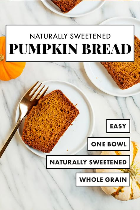 Pumpkin Bread Recipe Healthy, Healthy Pumpkin Bread, Diy Foods, Pumpkin Bread Easy, Pumpkin Loaf, Pumpkin Desserts, Pumpkin Waffles, Pumpkin Treat, Pumpkin Bread Recipe