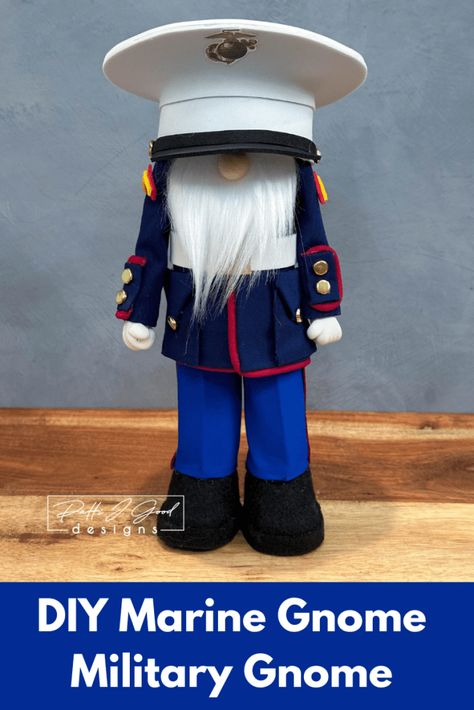 Themed Gnomes – Page 2 No Sew Gnome, Themed Gnomes, Formal Uniform, Handmade Gnomes, Gnome Tutorial, Nautical Diy, Girl Gnome, Steampunk Hat, Sock Toys