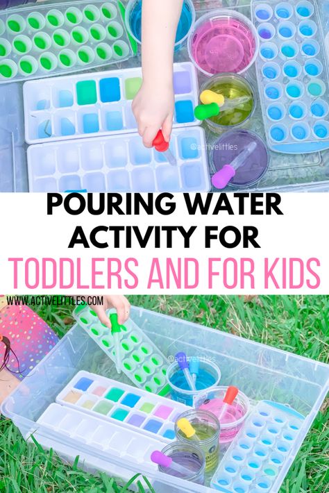 Water Activities Preschool, Water Activities For Kids, Water Play Activities, Water Play For Kids, Summer Preschool Activities, Water Kids, Toddler Teacher, Pouring Water, Backyard Kids Play Area