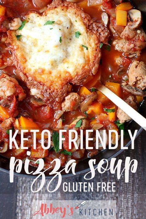 Keto Pizza Soup, Pizza Soup Recipe, Keto Recipes For Breakfast, Easy Healthy Soup, Bariatric Meals, Healthy Appetizers Easy, Pizza Soup, Keto Soups, Low Carb Soup Recipes