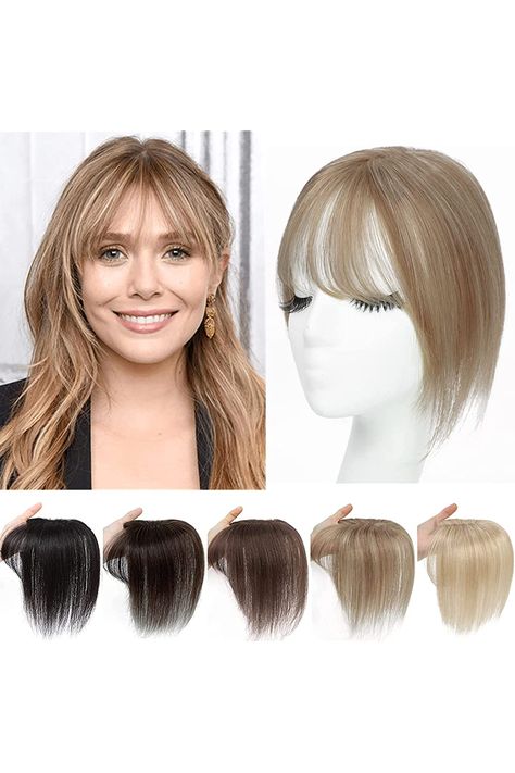 Hair Toppers With Bangs Before And After, Human Hair Toppers With Bangs, Real Hair Toppers For Thinning Hair, Hair Topper With Bangs, Wig Toppers For Women, Human Hair Toppers For Women, Hair Toppers Clip In, Hair Toppers For Thinning Hair For Women, Hair Pieces For Thinning Hair Crowns