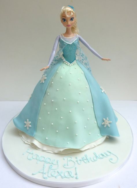 Frozen Doll Cake, Elsa Doll Cake, Elsa Torte, Princess Party Cake, Elsa Birthday Cake, Frozen Themed Birthday Cake, Elsa Cake Frozen, Elsa Birthday Party, Elsa Cake