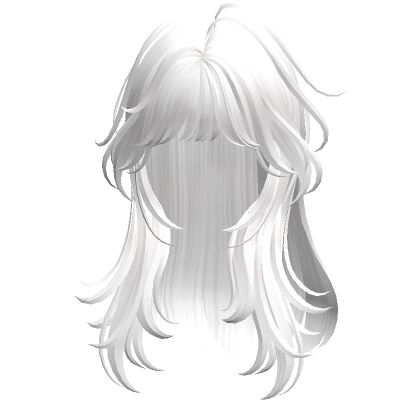 Layered Hair W Bangs, Hair W Bangs, Thick Bangs, Side Of Face, Face Id, Roblox Codes, Layered Hair, White Hair, Hairstyles With Bangs