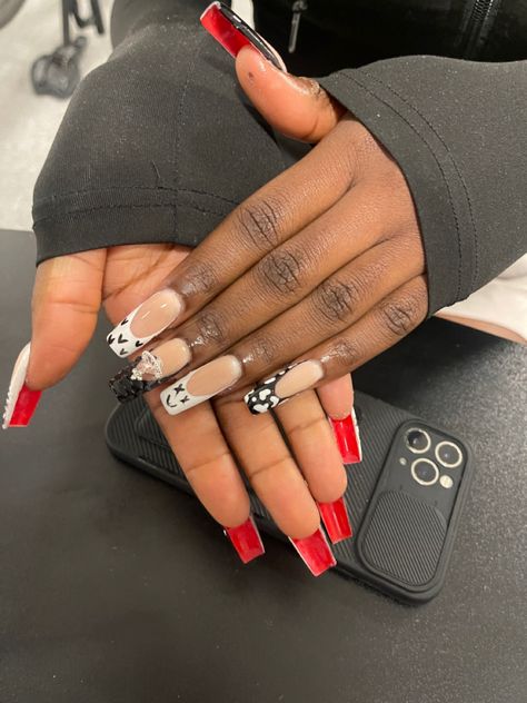 Red Bottoms Nails, Nails Red Bottoms, Acrylic Nails Red, Bottom Nails, Red Bottom Nails, Nails With Red, Ten Nails, Plaid Nails, Nails Red