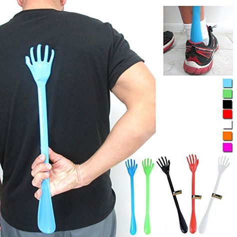 Two in one Plastic Back Scratcher Shoe Horn 20" color may vary Back Scratchers, Back Scratcher, Itch Relief, Hand Massage, Massagers, Shoe Horn, Shoes Blue, Hand Shapes, Long Handles