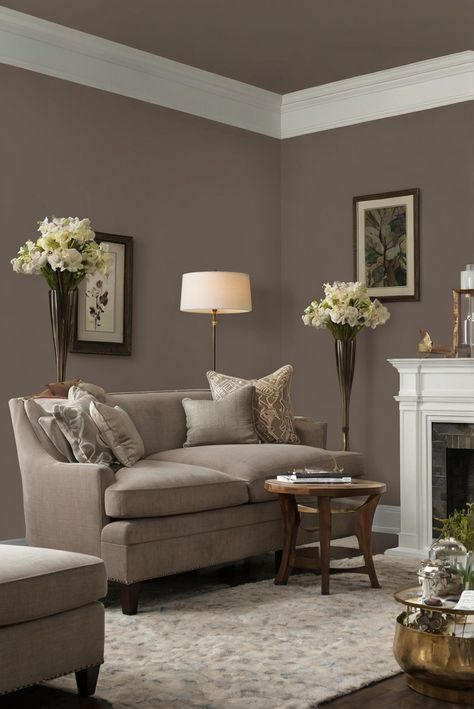 Explore the calming elegance of Smokey Taupe 983. Elevate your space with this timeless wall paint color for a touch of subtle sophistication in 2024. #Ad #homedecor #homedesign #trendgirlApartment #Painthome #interiorarchitecture Wall Colors Green Room Colors
Bright Room office Colors
Apartment Renovation
Home office Remodeling
Modern Paint Colors
2024 Dark Taupe Walls Living Room, Deep Beige Paint Colors, Living Room Paint Color Ideas Bright, Grayish Brown Paint Colors, Smokey Taupe Benjamin Moore, Taupe Accent Wall, Taupe Wall Color, Taupe Walls Living Room, Wall Colors For Living Room