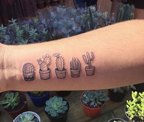 Cactus Tattoo Cactus Tattoos, Succulent Tattoo, Cactus Tattoo, Muster Tattoos, Wolf Tattoo Design, Memorial Tattoos, Best Friend Tattoos, Small Tattoo Designs, Friend Tattoos