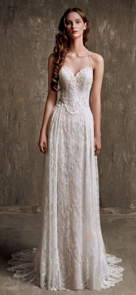 Simple Strap Wedding Dress, Wymsical Wedding Dress, Chic Nostalgia, Casual Wedding Dresses, Wedding Dress Collection, Stylish Wedding Dresses, Pretty Wedding Dresses, White Wedding Dress, Dream Wedding Ideas Dresses