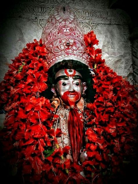 Maa Tara, Flowers, Red