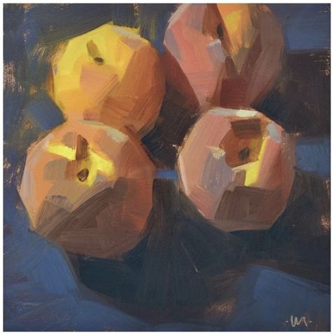 Carol Marine - Watching Peaches Ripen Carole Marine, Carol Marine, Figurative Impressionism, Marine Paint, Painting A Day, Life Artwork, Daily Painting, Painting Still Life, Daily Paintworks