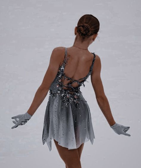 Anastasia Allen Icebreaker, Icebreaker Hannah Grace, Figure Skating Hair, Anastasia Allen, Competition Skating Dress, Ice Skating Costumes, Hannah Grace, Competition Hair, Figure Skating Outfits