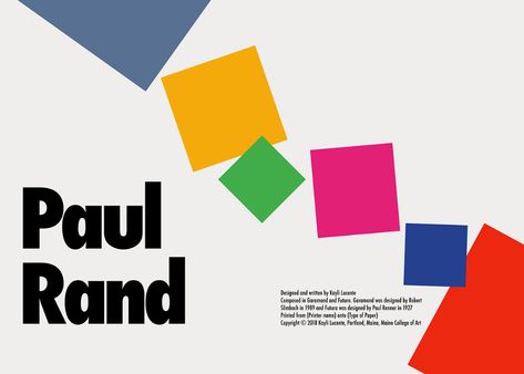 Paul Rand - How His Techniques Changed Graphic Design. on Behance Graphic Design Typography Poster, Graphic Design Posters Layout, Rand Paul, Minimalist Graphic Design, Poster Photography, Abstract Graphic Design, Paul Rand, Geometric Design Art, Poster Layout