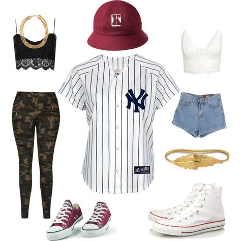 Baseball Jersey Outfits Outfits For Six Flags, Baseball Style Outfits, Six Flags Outfit, Baseball Outfits, Baseball Clothes, Jersey Outfits, Baseball Jersey Outfit, Baseball Hat Style, Sports Inspiration