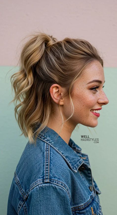 #hairstyles #haircut Short hair ponytails are a trendy and versatile way to style your locks. Whether you’re heading to work, a party, or a casual outing, these chic hairstyles can elevate your look effortlessly. Below, we explore 10 stylish short hair ponytail ideas that work for different hair textures, colors, and occasions. 1. Sleek Low Ponytail A polished, low ponytail is perfect for professional settings. It keeps the hair neatly gathered at the nape of the neck, giving an elegant and... Pony Tail Short Hair, Pony Hairstyles For Short Hair, Short Hair Ponytails, Short Hair Ponytail Ideas, Short Ponytail Hairstyles, Sleek Low Ponytail, Different Hair Textures, Haircut Short Hair, Ponytail Ideas