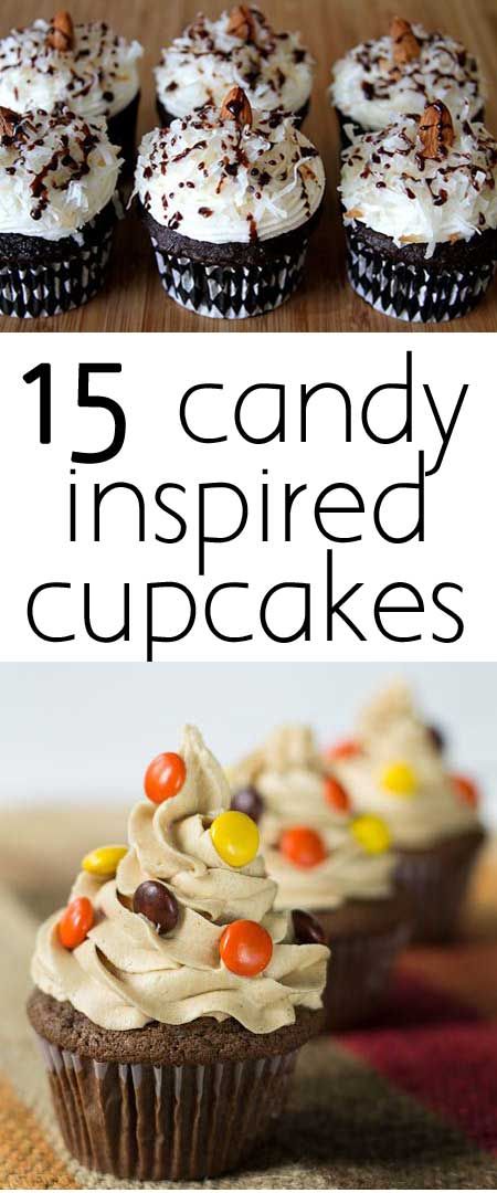 Cupcakes With Candy Inside, Candy Topped Cupcakes, Chocolate Candy Cupcakes, Diy Sweet Treats, Candy Cupcakes Ideas, Crazy Cupcakes, Cupcakes For Kids, Kitchen Ipad, Candy Cupcakes