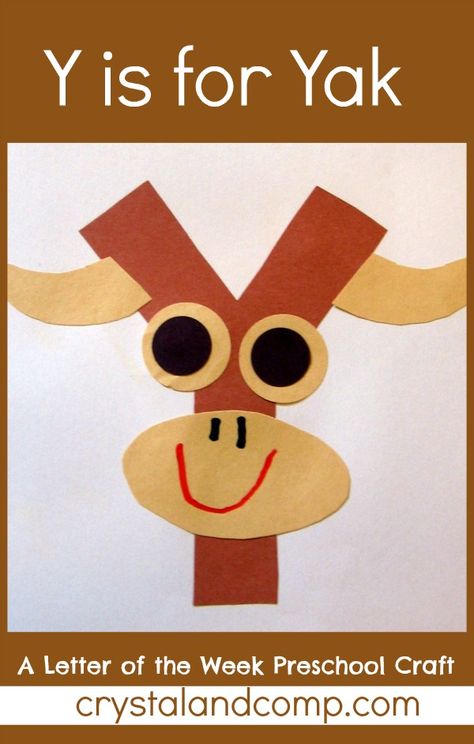 Y is for Yak: A Letter of the Week Preschool Craft #preschoolcraft #letteroftheweek Y Is For Yak, Letter Y Crafts, Letter Of The Week Preschool, Preschool Letter Crafts, Alphabet Crafts Preschool, Abc Crafts, The Letter Y, Alphabet Letter Crafts, Preschool Craft