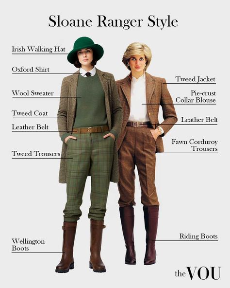 Sloane Ranger Style Guide to Nail the Wealthy British Look Old Money Glamour, Sloane Ranger Style, Sloan Ranger, English Country Fashion, Mode Style Anglais, Sloane Ranger, British Country Style, Work Uniform, Country Style Outfits