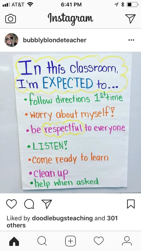 Teacher Expectations For Students, Teaching Classroom Management, Classroom Anchor Charts, Responsive Classroom, Classroom Expectations, Classroom Behavior Management, Elementary Classroom Decor, Classroom Quotes, Classroom Routines