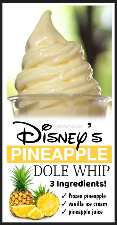 Pineapple Dole Whip Recipe, Pineapple Dole Whip, Dole Whip Recipe, Resep Smoothie, Pineapple Recipes, Dole Whip, Summer Dessert Recipes, Läcker Mat, 140 Pounds