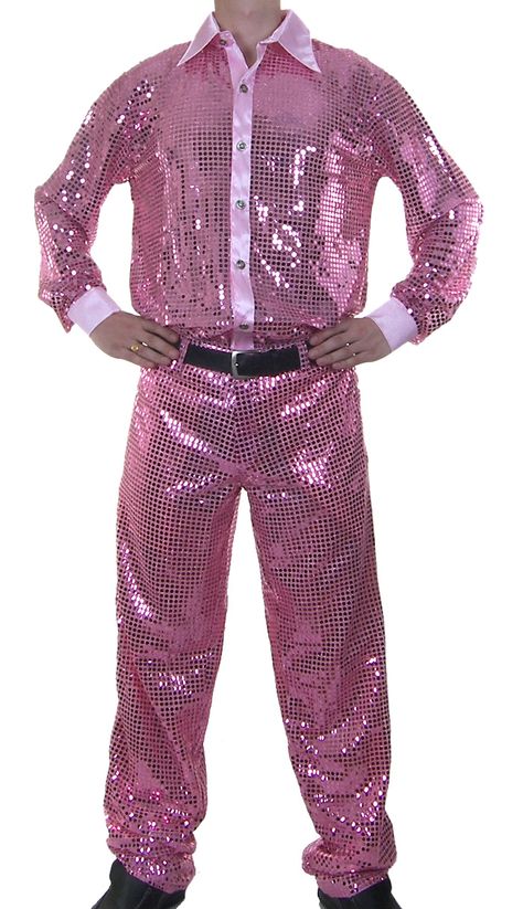 Pink Prom Fits Men, Glitter Suits For Men, Weird Suits, Festive Pink Formal Suit, Glittery Suits For Men, Funky Suits, Harry Styles Sparkly Suit, Asap Rocky Pink Suit, Ugly Suits