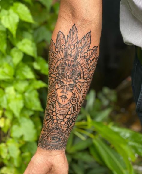 Sreenath Bhasi, Kathakali Face, Scratch Tattoo, Mandala Arm Tattoos, Geometric Tattoo Sleeve Designs, Buddhist Tattoo, Small Chest Tattoos, Simple Tattoos For Guys, Forearm Band Tattoos