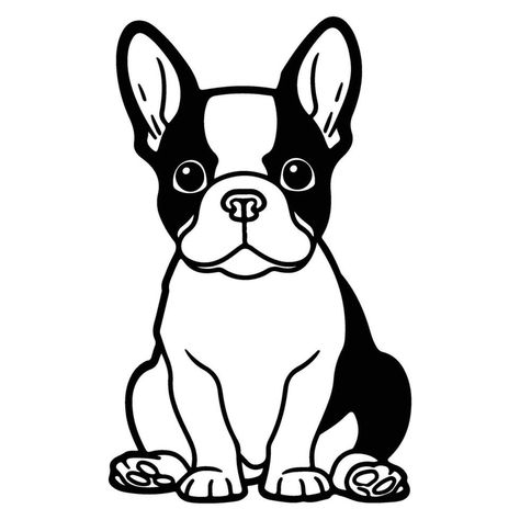 Boston Terrier Drawing, Boston Terrier Drawing Easy, Boston Terrier Sketch, Boston Terrier Coloring Pages, Boston Terrier Doodle, Cute Boston Terrier Drawing, Boston Terrier Cartoon, Boston Terrier Tattoo, Boston Terrier Funny