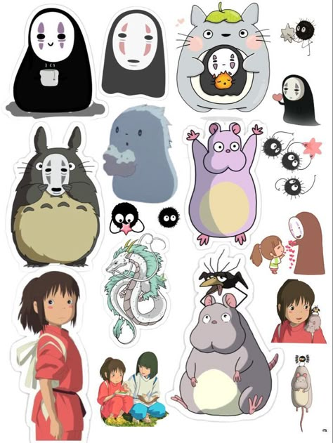 Ghibli Stickers Printable, Studio Ghibli Stickers Printable, Ghibli Scrapbook, Studio Ghibli Stickers, Ghibli Stickers, Totoro Ghibli, Ghibli Characters, Personajes Studio Ghibli, Studio Ghibli Characters