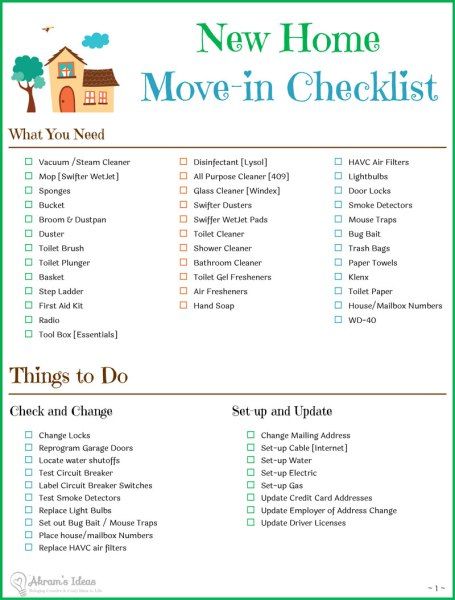 Make sure to use this checklist when moving into your new home! Checklist For Moving, Move In Checklist, First Home Checklist, Moving To A New Home, Moving House Tips, New Home Essentials, Buying First Home, House Checklist, Inmobiliaria Ideas