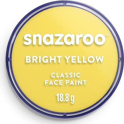 Amazon.com: Snazaroo Classic Face and Body Paint, 18.8g (0.66-oz) Pot, Bright Yellow Snazaroo Face Paint, Face Paint Set, Cake Makeup, Minion Halloween, Yellow Costume, England Flag, Book Week, Diy Halloween Costumes, Kits For Kids